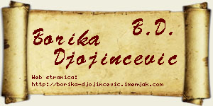 Borika Đojinčević vizit kartica